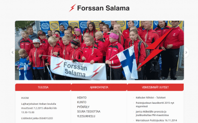 Perinteikkään urheiluseura Forssan Salaman kotisivut uudistettiin.