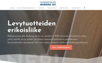 Rakennustarvike Nyberg Oy:lle uusi verkkokauppa ja kotisivut